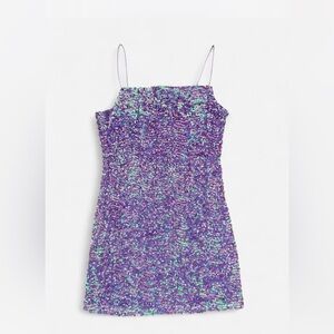 ThirtyThirty Lavender Sequin Mini Dress NWT